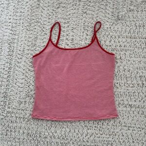 Striped Red Women's Tank Top